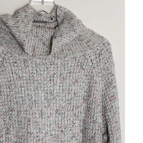 Free People Dylan Tweedy Cowl Neck Sweater Size Medium - Picture 4 of 6